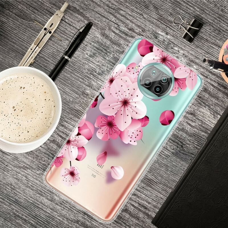 Capa Para Xiaomi Redmi Note 9 Pro 5G Pequenas Flores Cor De Rosa