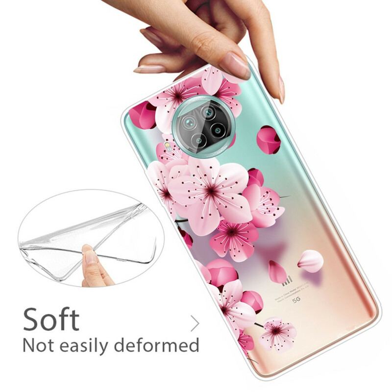 Capa Para Xiaomi Redmi Note 9 Pro 5G Pequenas Flores Cor De Rosa