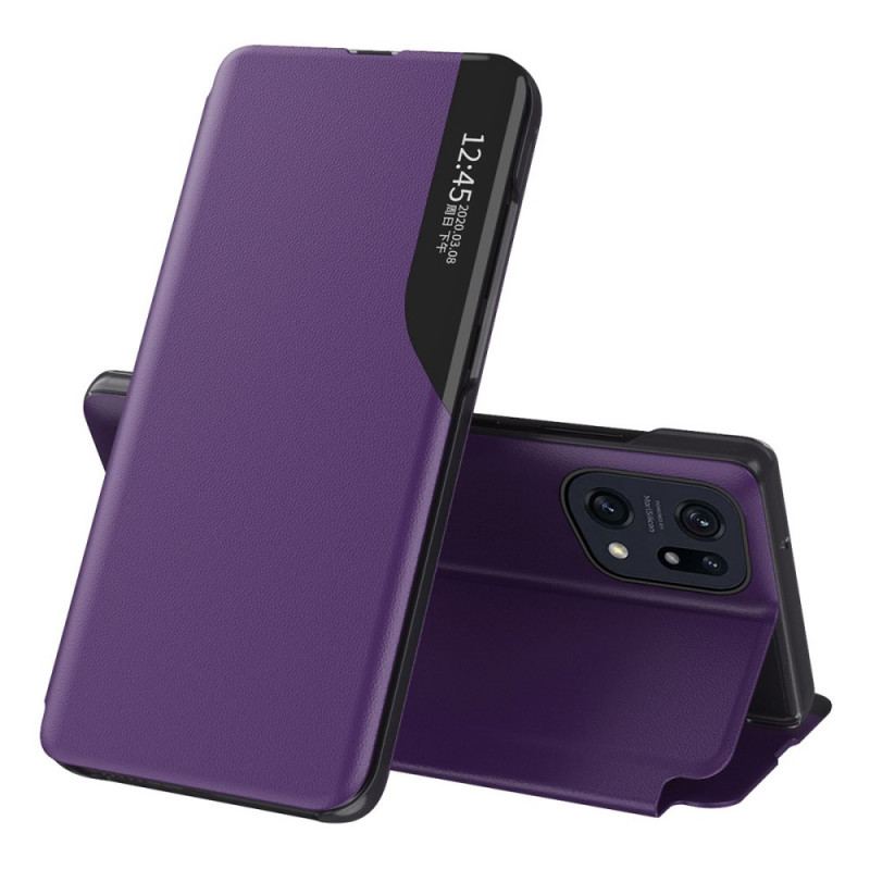 Capa De Celular Para Oppo Find X5 Couro Sintético Texturizado