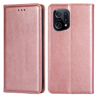 Capa De Celular Para Oppo Find X5 Flip Cor Sólida