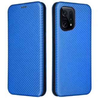 Capa De Celular Para Oppo Find X5 Flip Fibra De Carbono