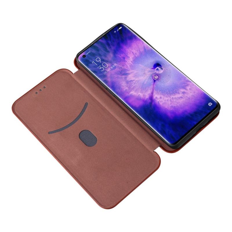 Capa De Celular Para Oppo Find X5 Flip Fibra De Carbono