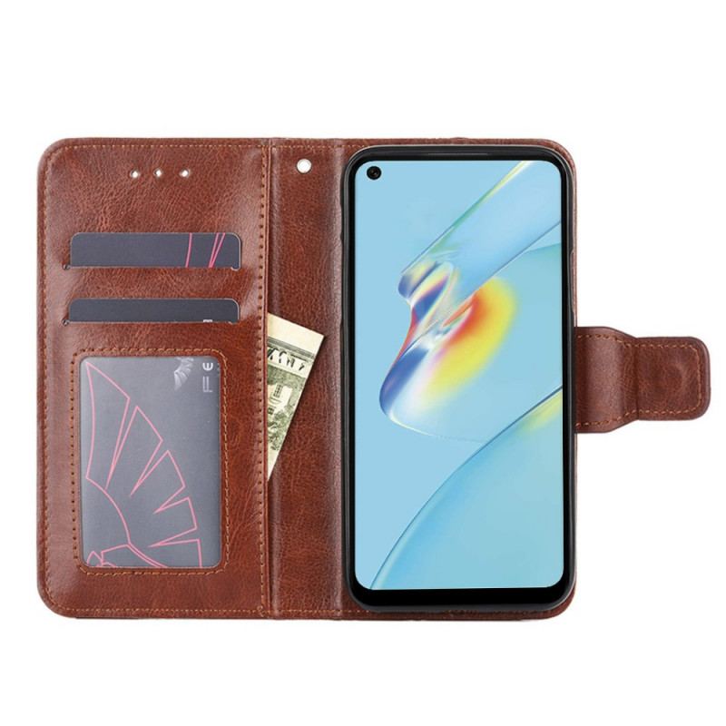 Capa De Couro Para Oppo Find X5 Couro Falso Vintage