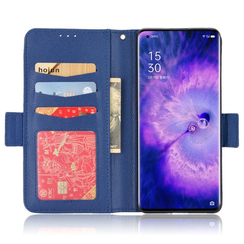 Capa De Couro Para Oppo Find X5 Flip Aba Dupla Novas Cores