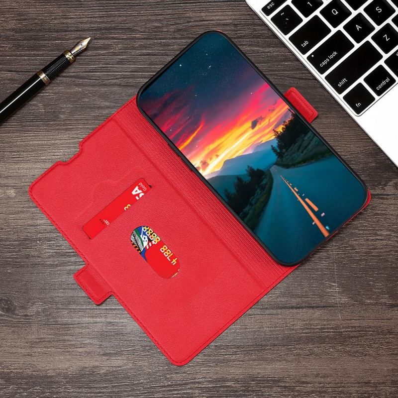 Capa De Couro Para Oppo Find X5 Flip Design De Aba Dupla