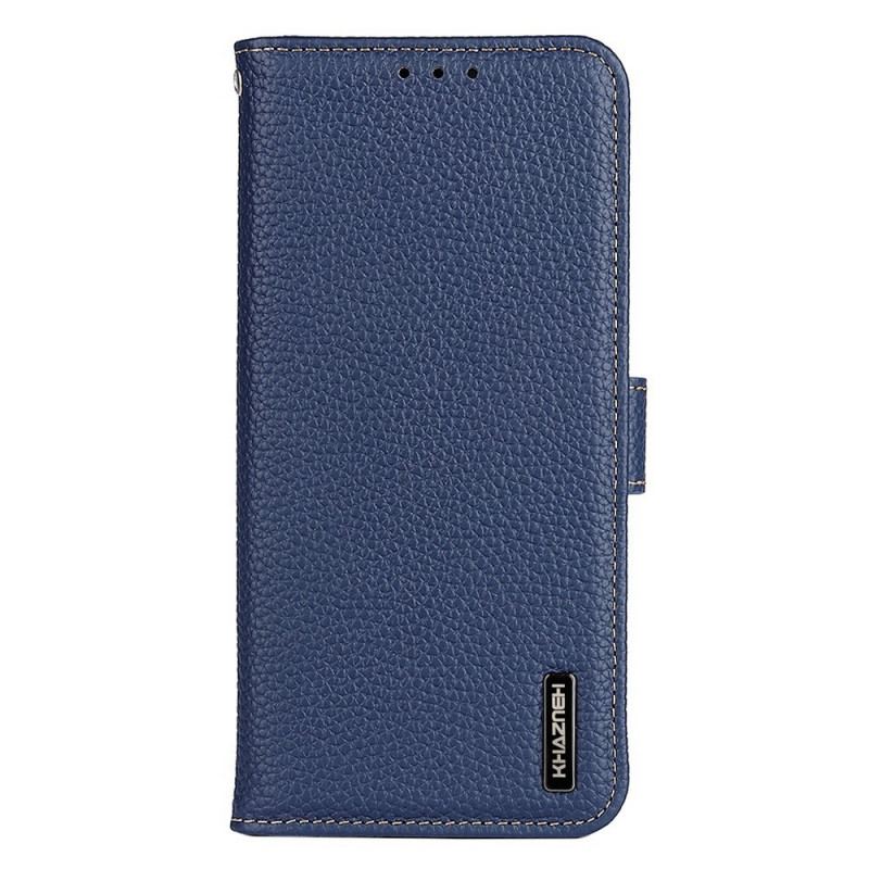 Capa De Couro Para Oppo Find X5 Khazneh Lichia Couro