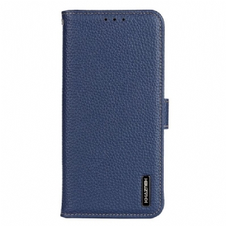 Capa De Couro Para Oppo Find X5 Khazneh Lichia Couro