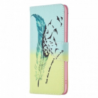 Capa De Couro Para Oppo Find X5 Pena