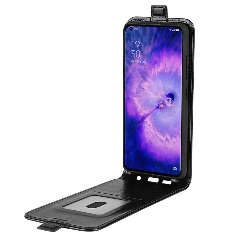 Capa Flip Para Oppo Find X5 De Couro Dobrável