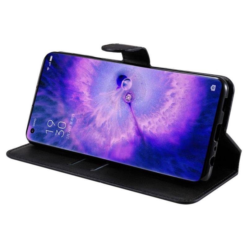 Capa Flip Para Oppo Find X5 Estilo De Couro