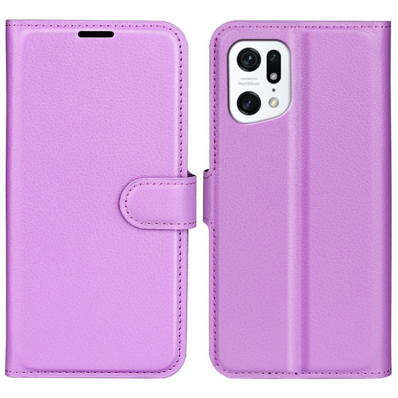 Capa Folio Para Oppo Find X5 Clássico