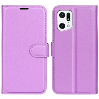 Capa Folio Para Oppo Find X5 Clássico