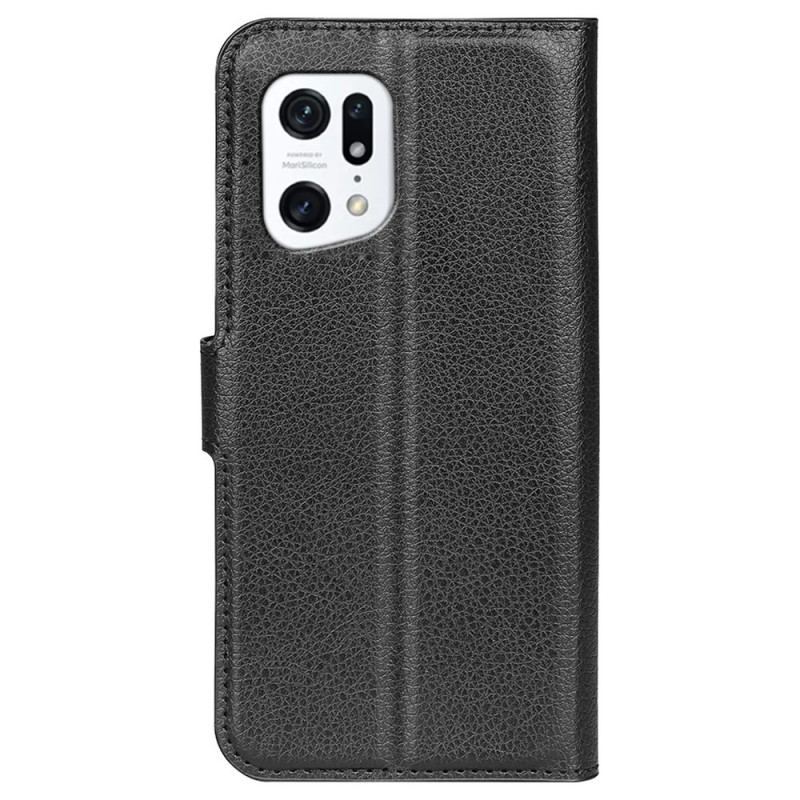 Capa Folio Para Oppo Find X5 Clássico