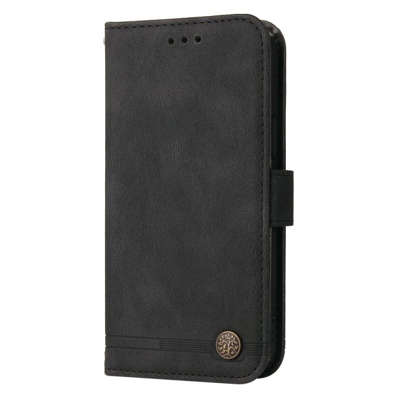 Capa Folio Para Oppo Find X5 Estilo De Couro Com Rebite Decorativo