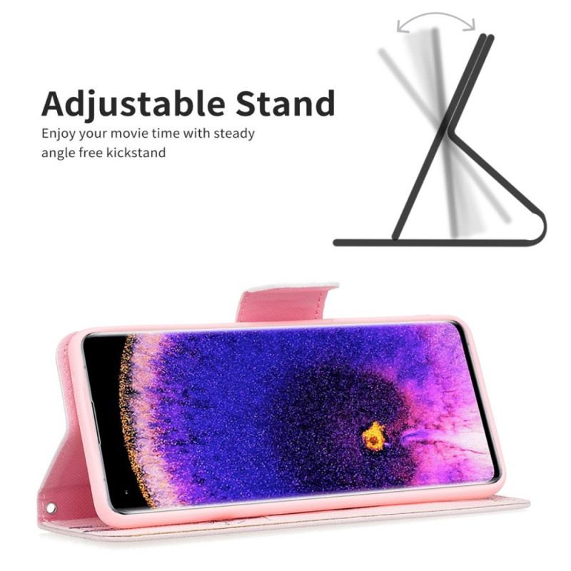 Capa Folio Para Oppo Find X5 Girafa Inteligente