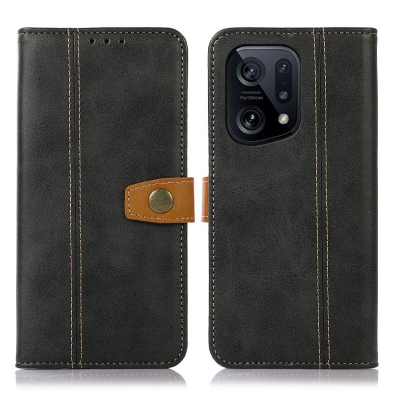 Capa Folio Para Oppo Find X5 Membrana