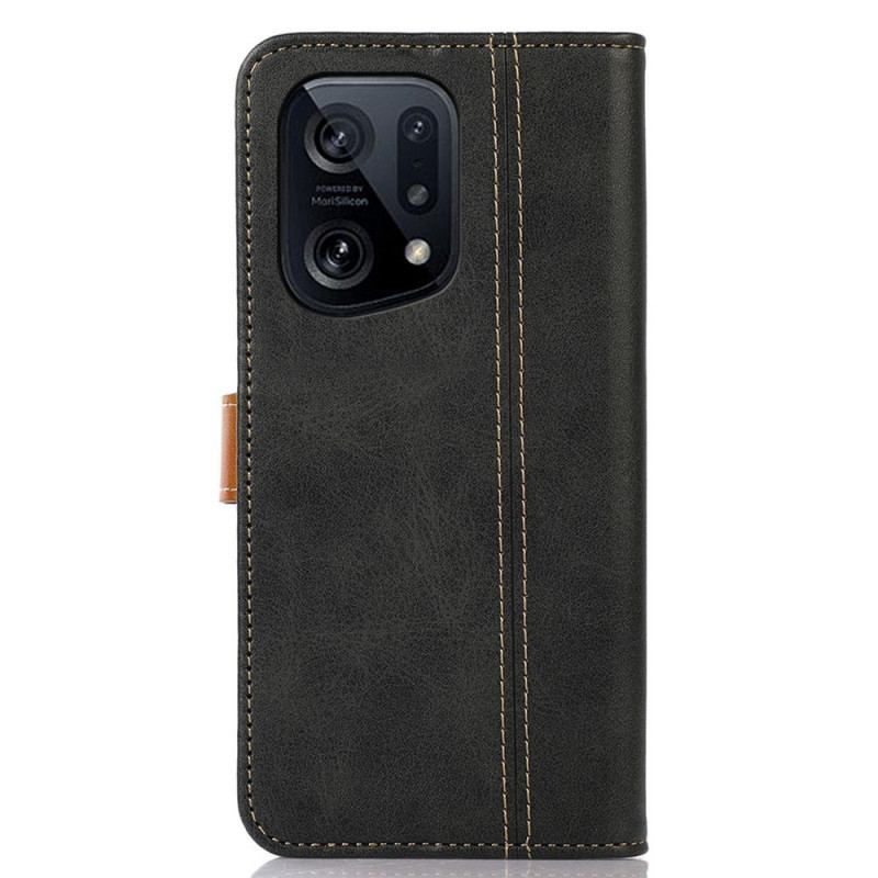 Capa Folio Para Oppo Find X5 Membrana