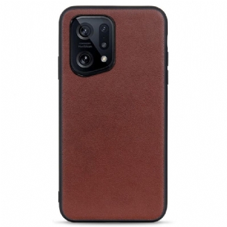 Capa Para Oppo Find X5 Couro