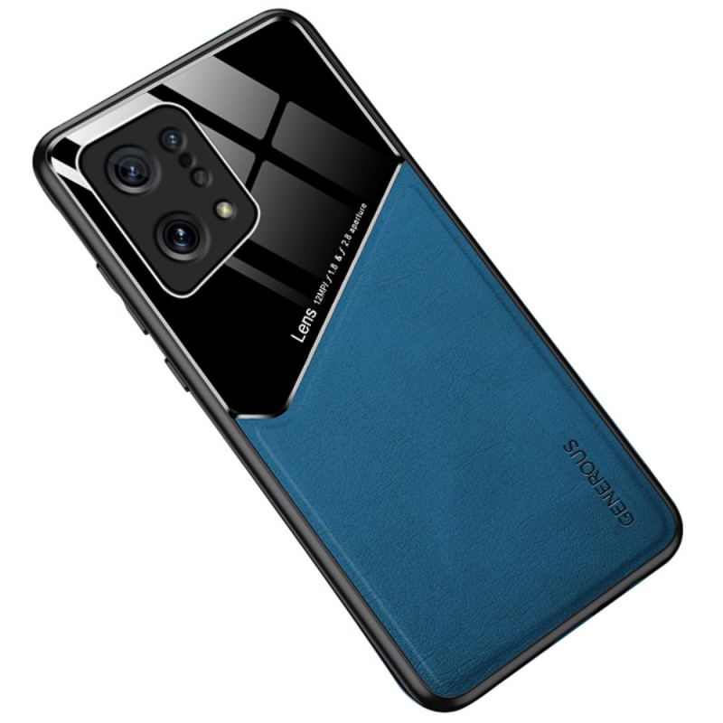 Capa Para Oppo Find X5 Couro Falso Premium