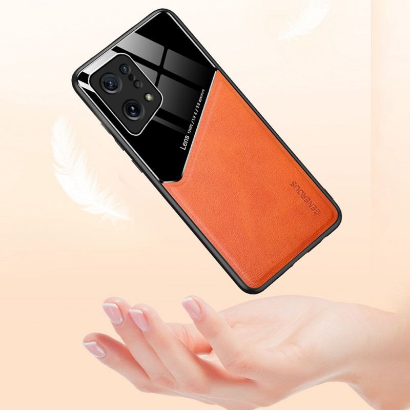 Capa Para Oppo Find X5 Couro Falso Premium