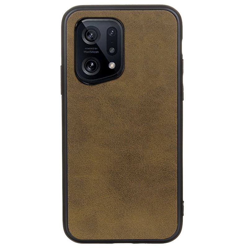 Capa Para Oppo Find X5 Couro Sintético Texturizado