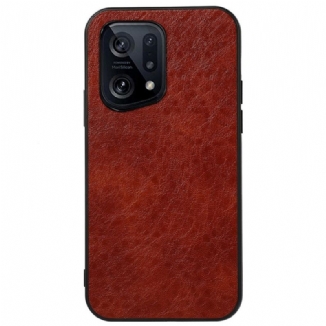 Capa Para Oppo Find X5 Efeito Couro