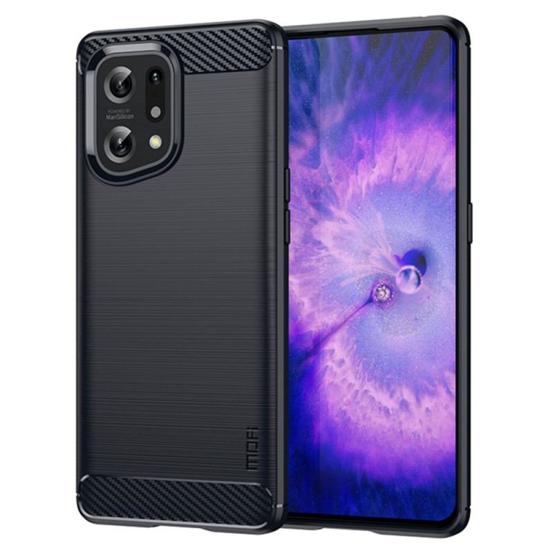 Capa Para Oppo Find X5 Fibra De Carbono Escovada Mofi