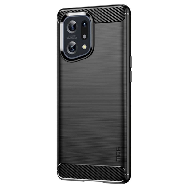 Capa Para Oppo Find X5 Fibra De Carbono Escovada Mofi