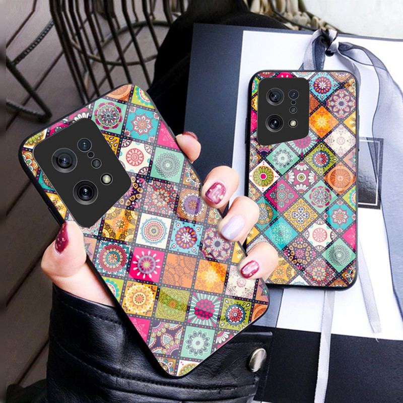 Capa Para Oppo Find X5 Suporte Magnético Patchwork