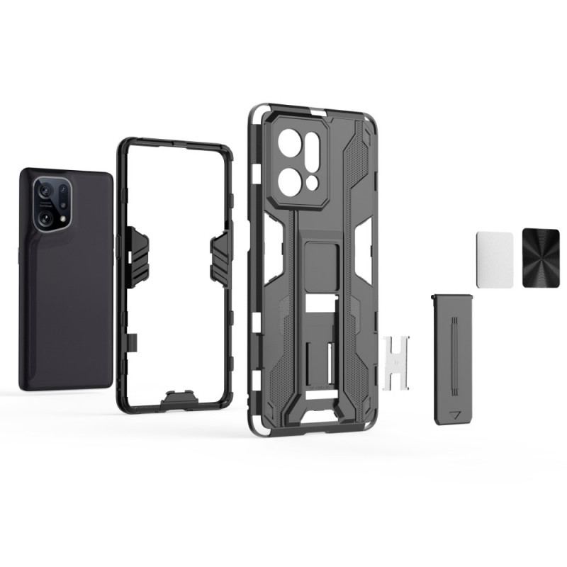 Capa Para Oppo Find X5 Suporte Removível Vertical E Horizontal