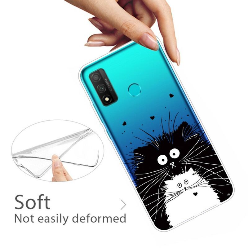 Capa De Celular Para Huawei P Smart 2020 Gatos Surpresos Transparentes