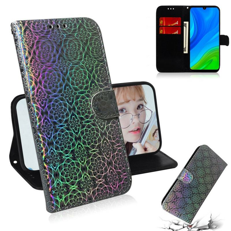 Capa De Couro Para Huawei P Smart 2020 Cor Pura