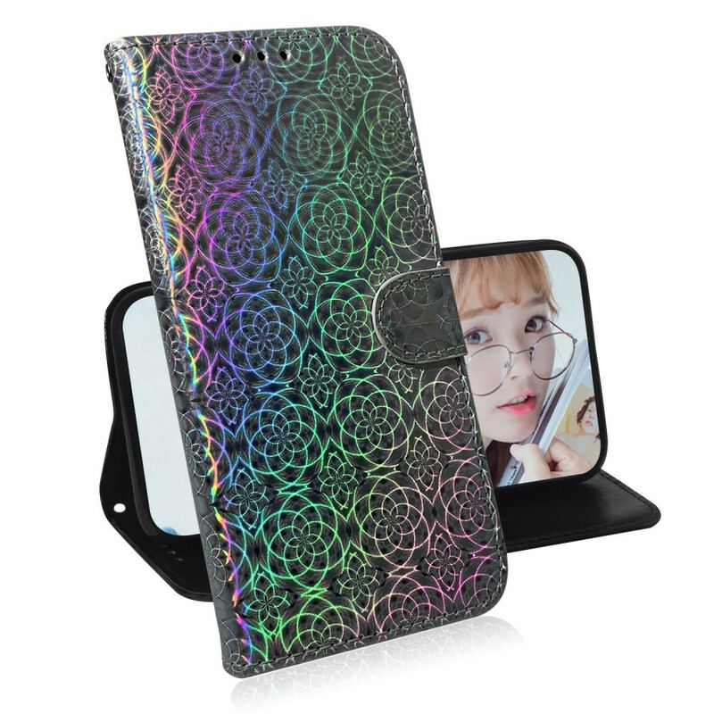 Capa De Couro Para Huawei P Smart 2020 Cor Pura