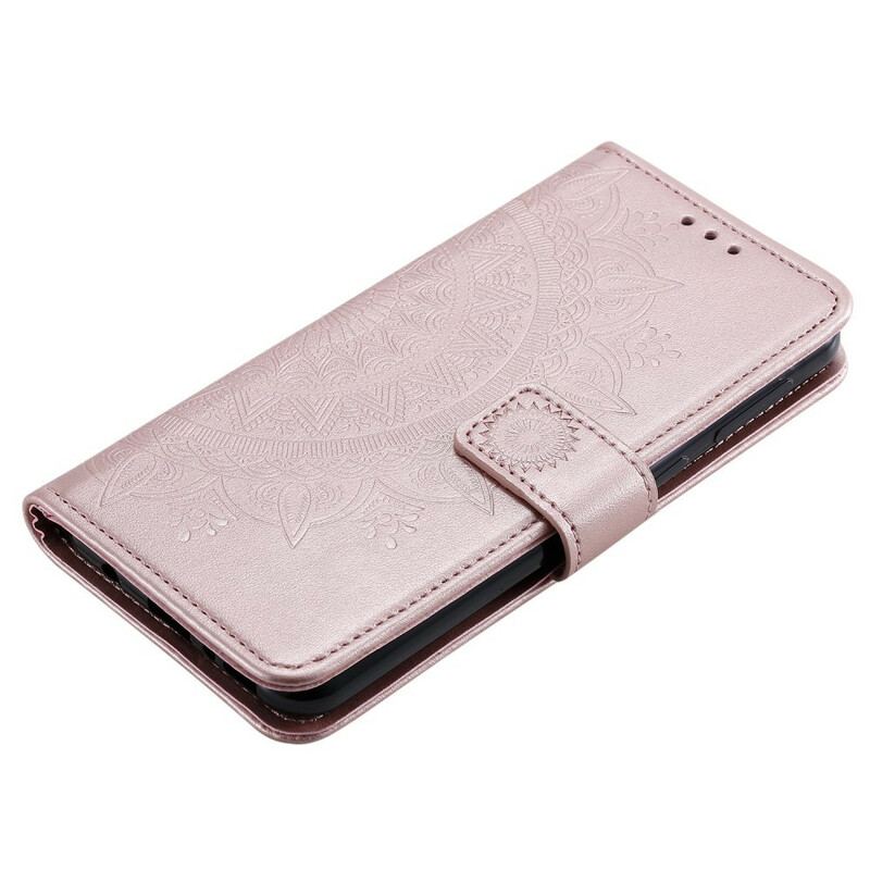 Capa De Couro Para Huawei P Smart 2020 Mandala Do Sol