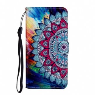 Capa Em Pele Para Huawei P Smart 2020 Mandala Ultra Colorida