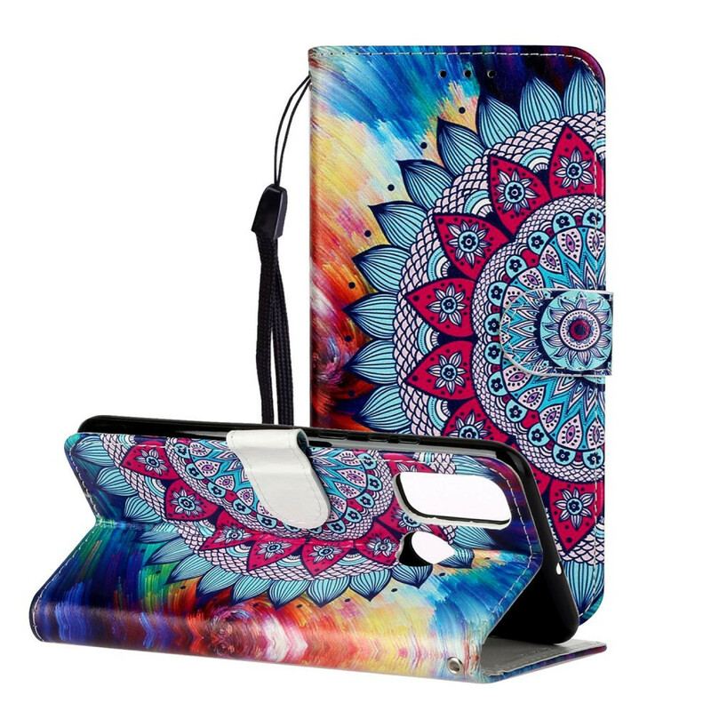 Capa Em Pele Para Huawei P Smart 2020 Mandala Ultra Colorida