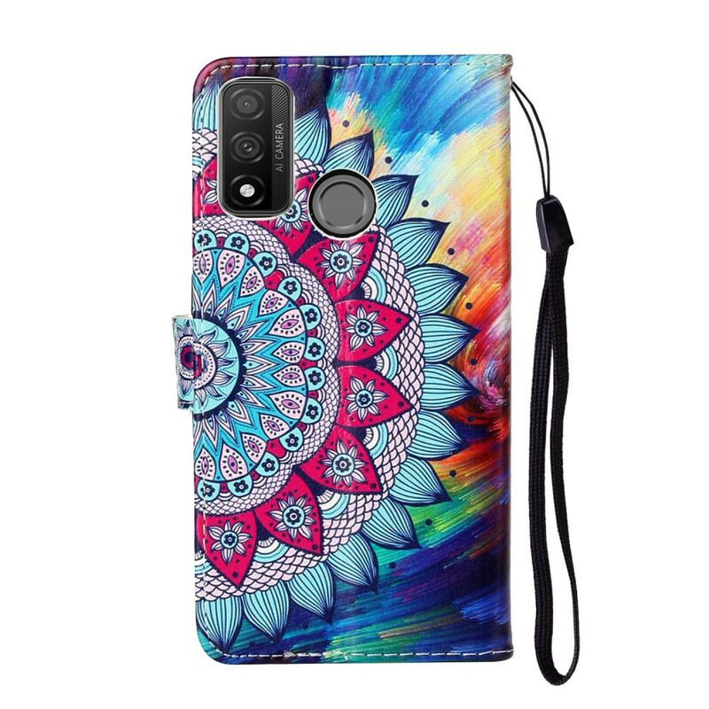 Capa Em Pele Para Huawei P Smart 2020 Mandala Ultra Colorida