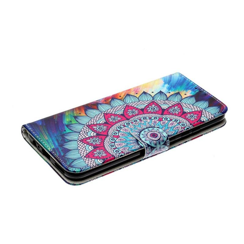 Capa Em Pele Para Huawei P Smart 2020 Mandala Ultra Colorida