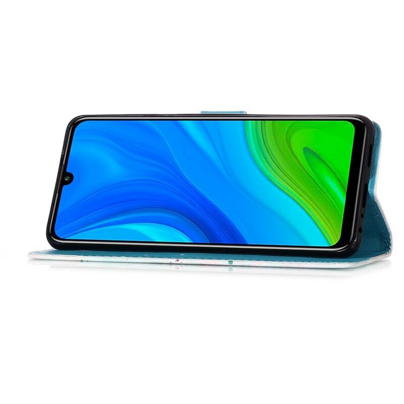 Capa Flip Para Huawei P Smart 2020 De Cordão Miss Coruja Com Alça