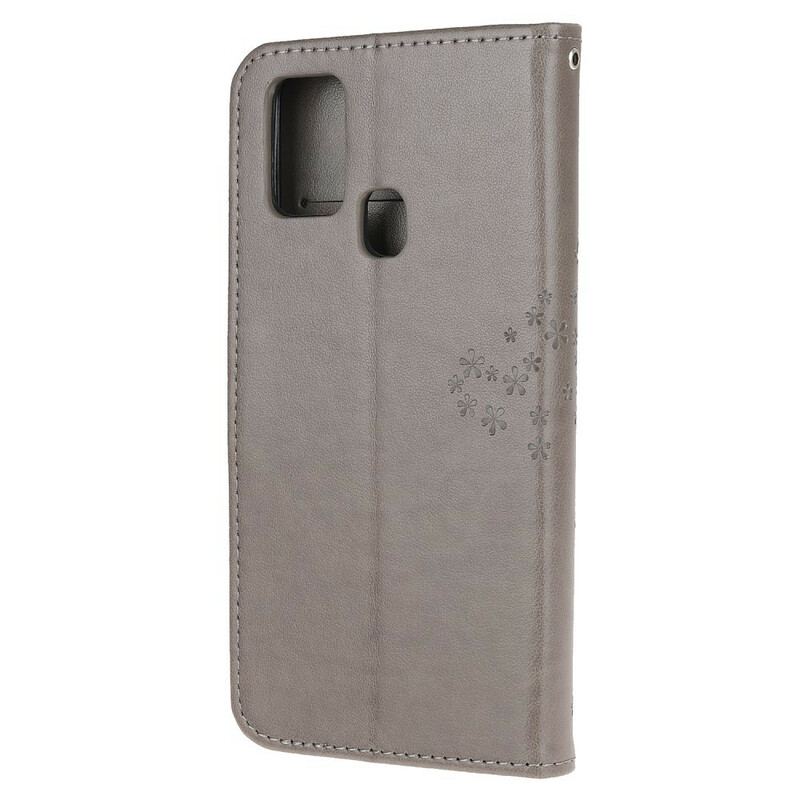 Capa Flip Para Huawei P Smart 2020 De Cordão Tanga E Corujas