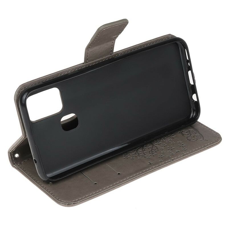 Capa Flip Para Huawei P Smart 2020 De Cordão Tanga E Corujas