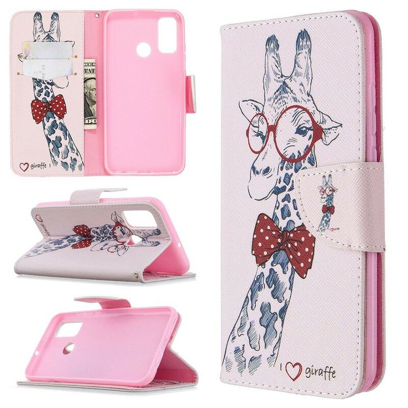 Capa Flip Para Huawei P Smart 2020 Girafa Inteligente