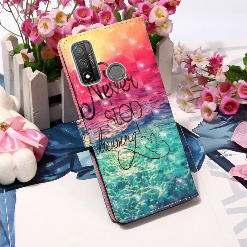 Capa Flip Para Huawei P Smart 2020 Nunca Pare De Sonhar