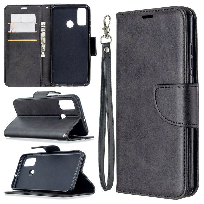 Capa Folio Para Huawei P Smart 2020 Flip Retalho Liso Oblíquo