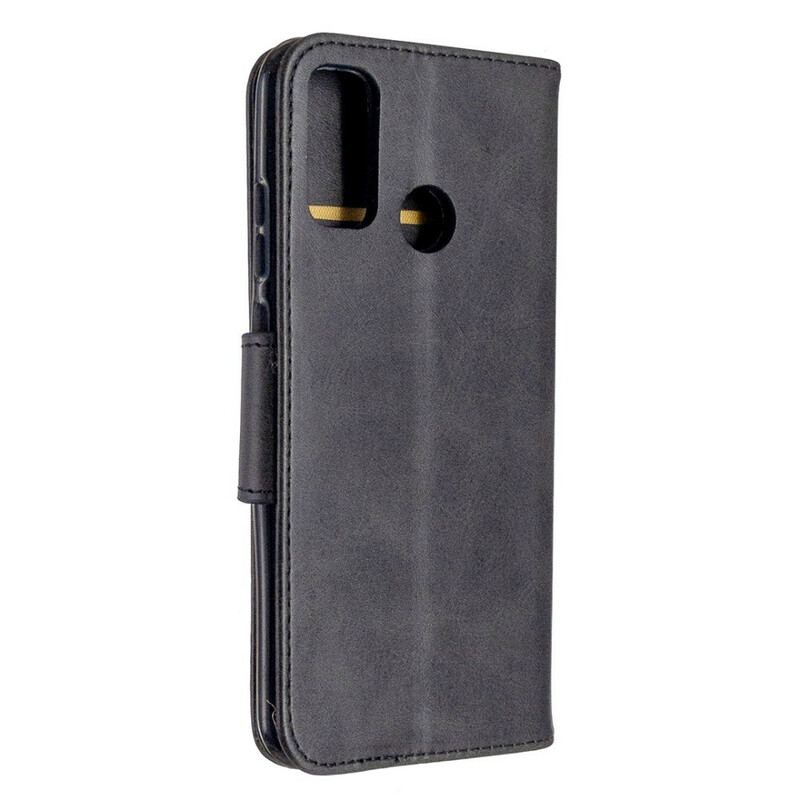 Capa Folio Para Huawei P Smart 2020 Flip Retalho Liso Oblíquo