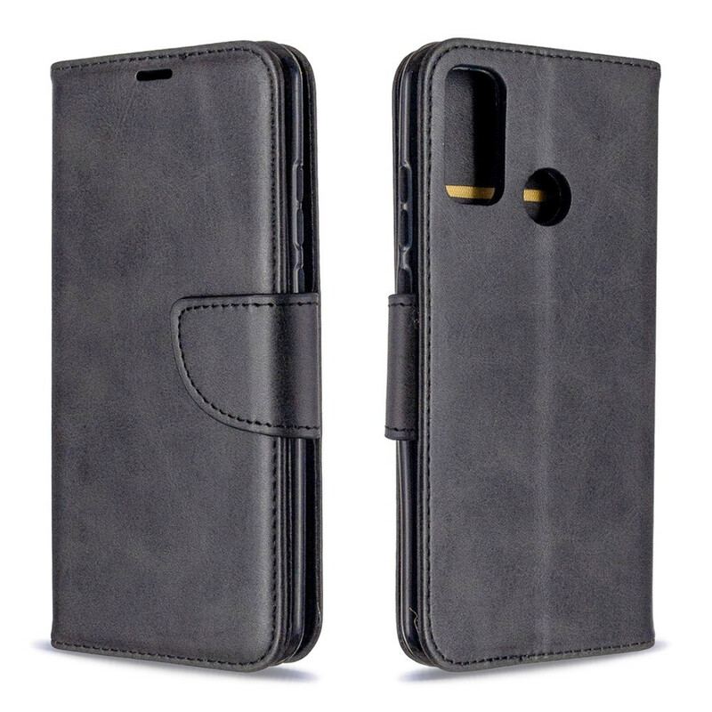 Capa Folio Para Huawei P Smart 2020 Flip Retalho Liso Oblíquo