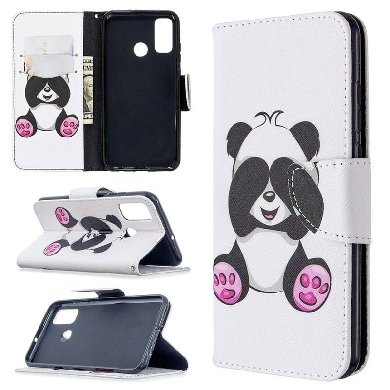 Capa Folio Para Huawei P Smart 2020 Panda Divertido