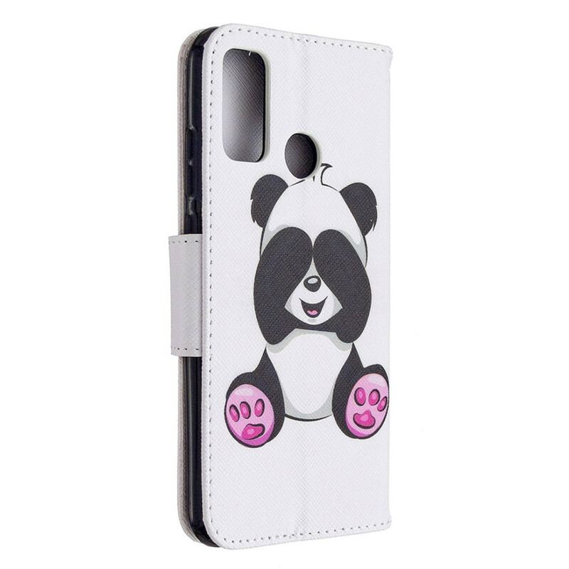 Capa Folio Para Huawei P Smart 2020 Panda Divertido