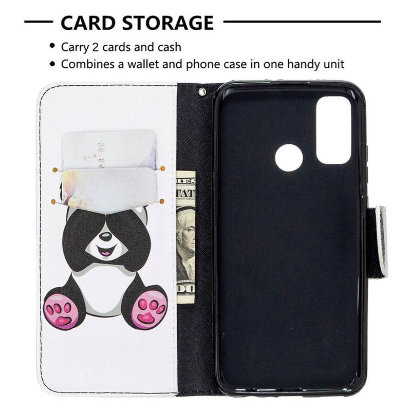 Capa Folio Para Huawei P Smart 2020 Panda Divertido