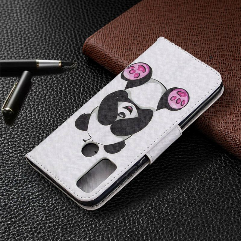 Capa Folio Para Huawei P Smart 2020 Panda Divertido